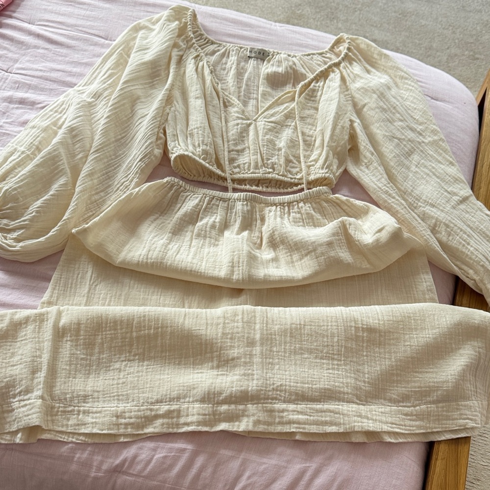 Rhode Cream Blouse and Skirt Set